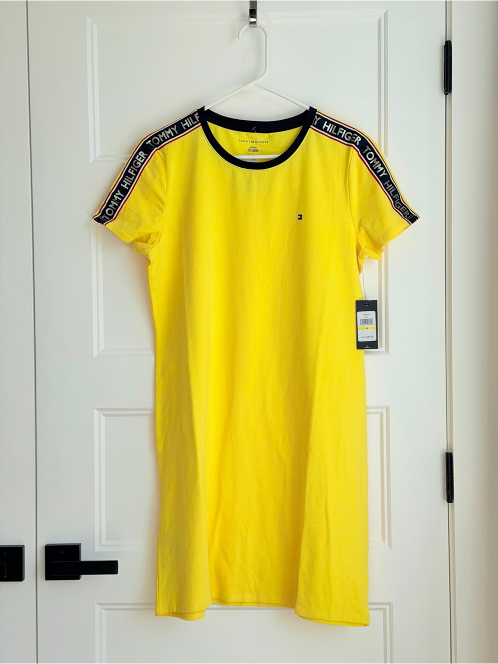 Tommy Hilfiger Yellow Logo Tape Tee Dress